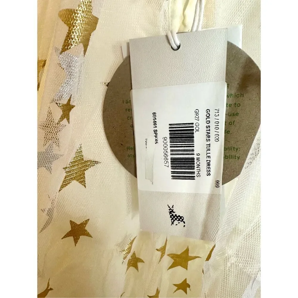 Stella McCartney baby good star tulle dress NWT Size 9 months